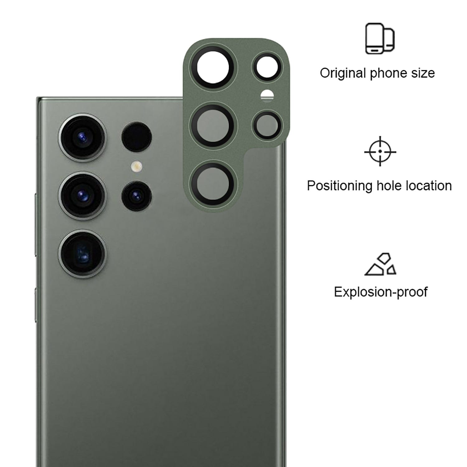ZeroDamage Camera Lens Protector for Samsung Galaxy S23 Ultra (2-Pack)