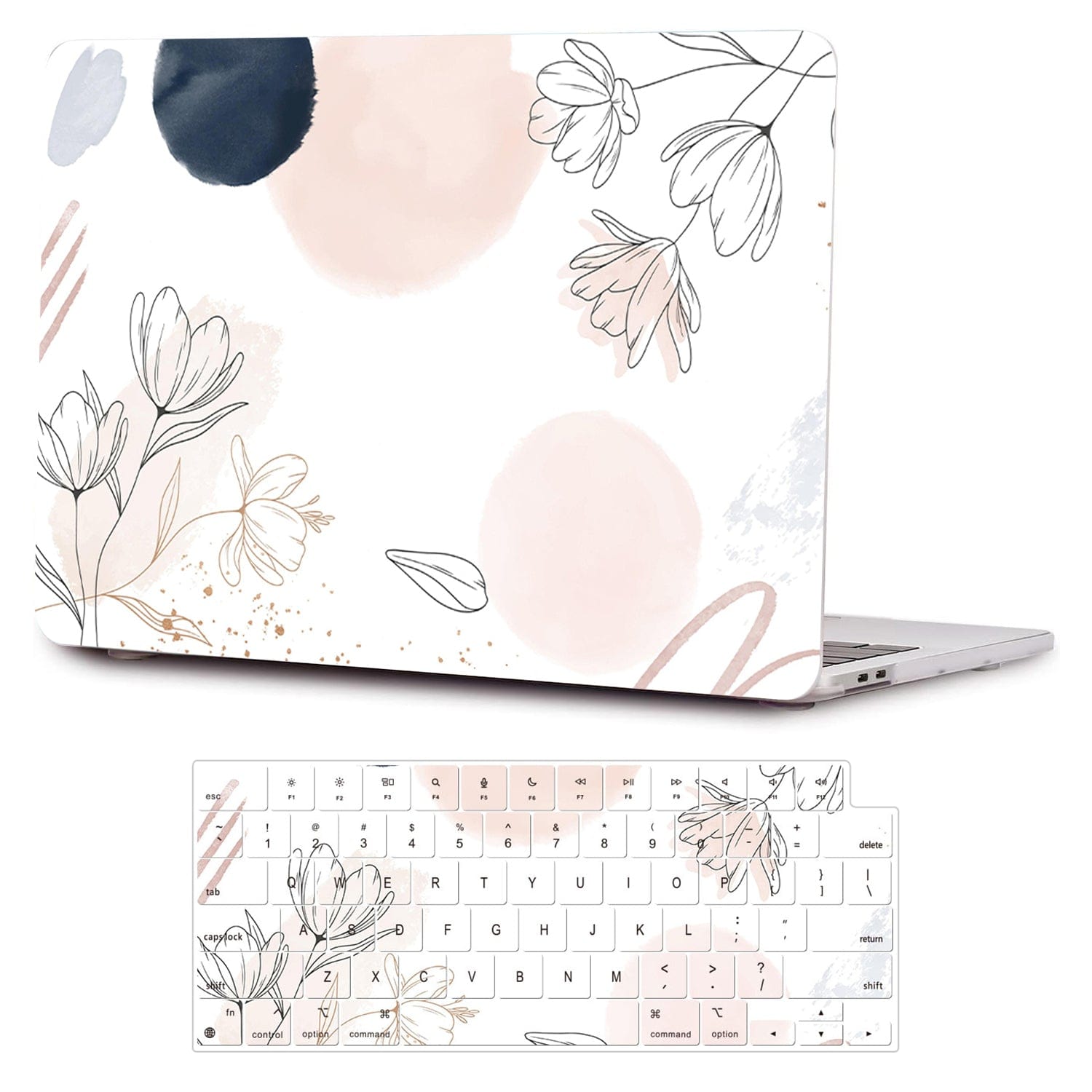 Hybrid-Flex Watercolor Floral Case for MacBook Air