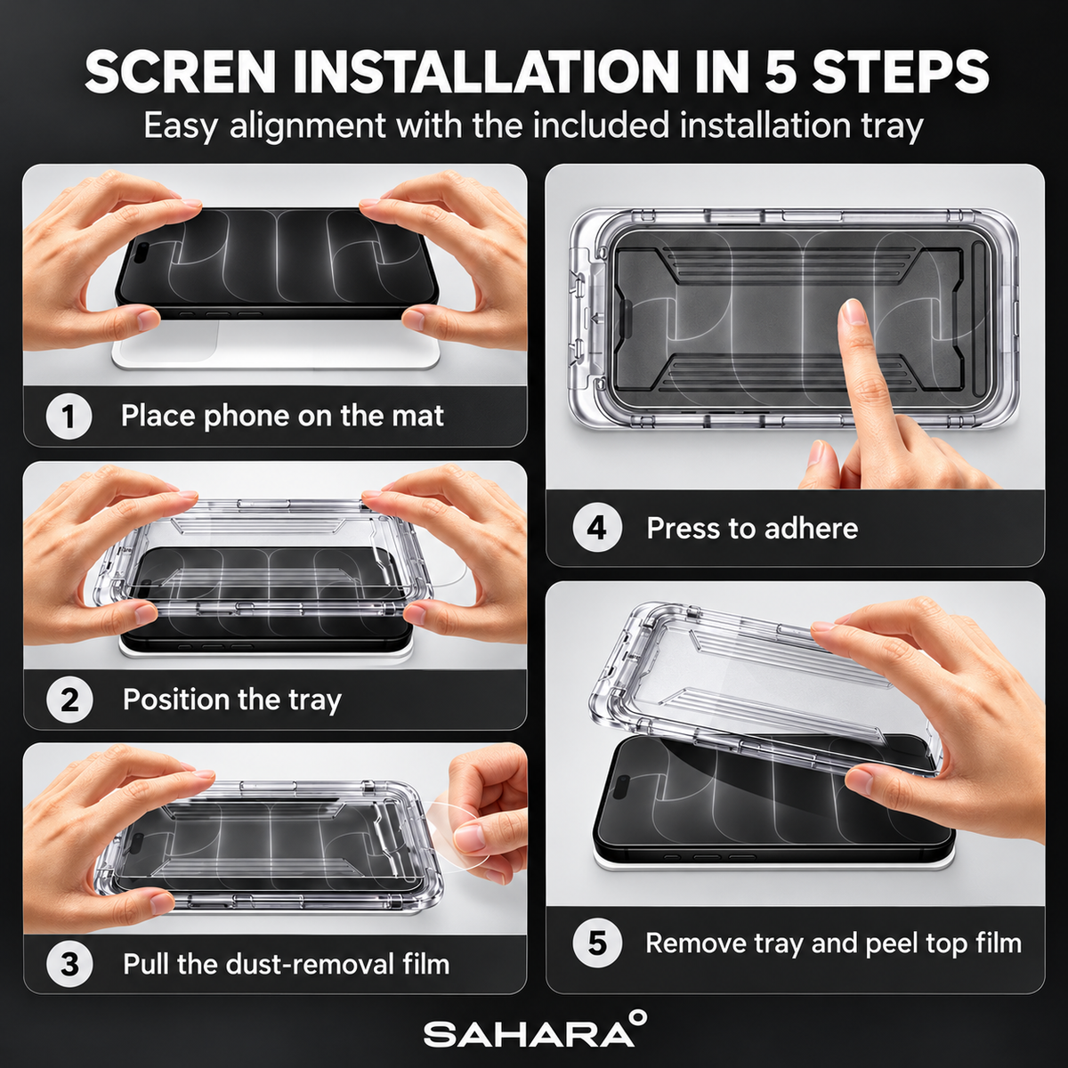 iPhone 18 Pro Screen & Camera Protector Bundle - 9H Glass, Alignment Tray | ZeroDamage