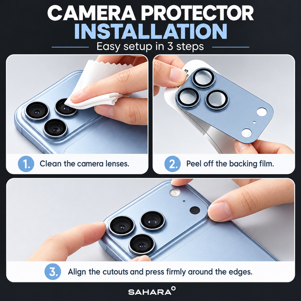 iPhone 18 Pro Screen & Camera Protector Bundle - 9H Glass, Alignment Tray | ZeroDamage