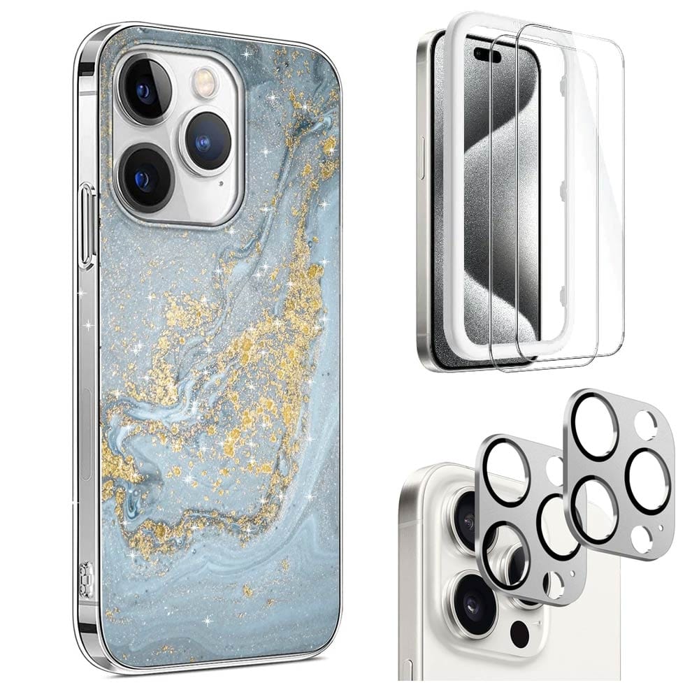 Inspire Series Magsafe Marble Case with Screen and Camera Protector - iPhone 15 Pro