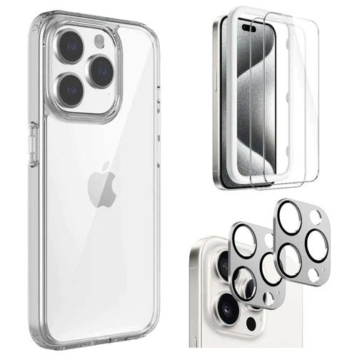 Venture Series Clear Slim Case with Screen and Camera Protector - iPhone 15 Pro Max