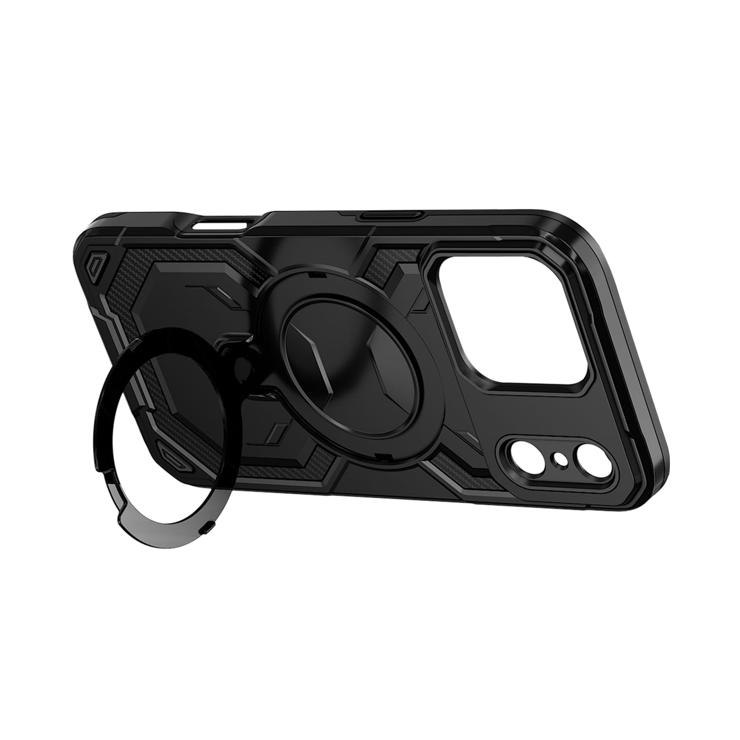 SAHARA Raider Series rugged ring case for iPhone 18 Pro Max in Black – alternate view