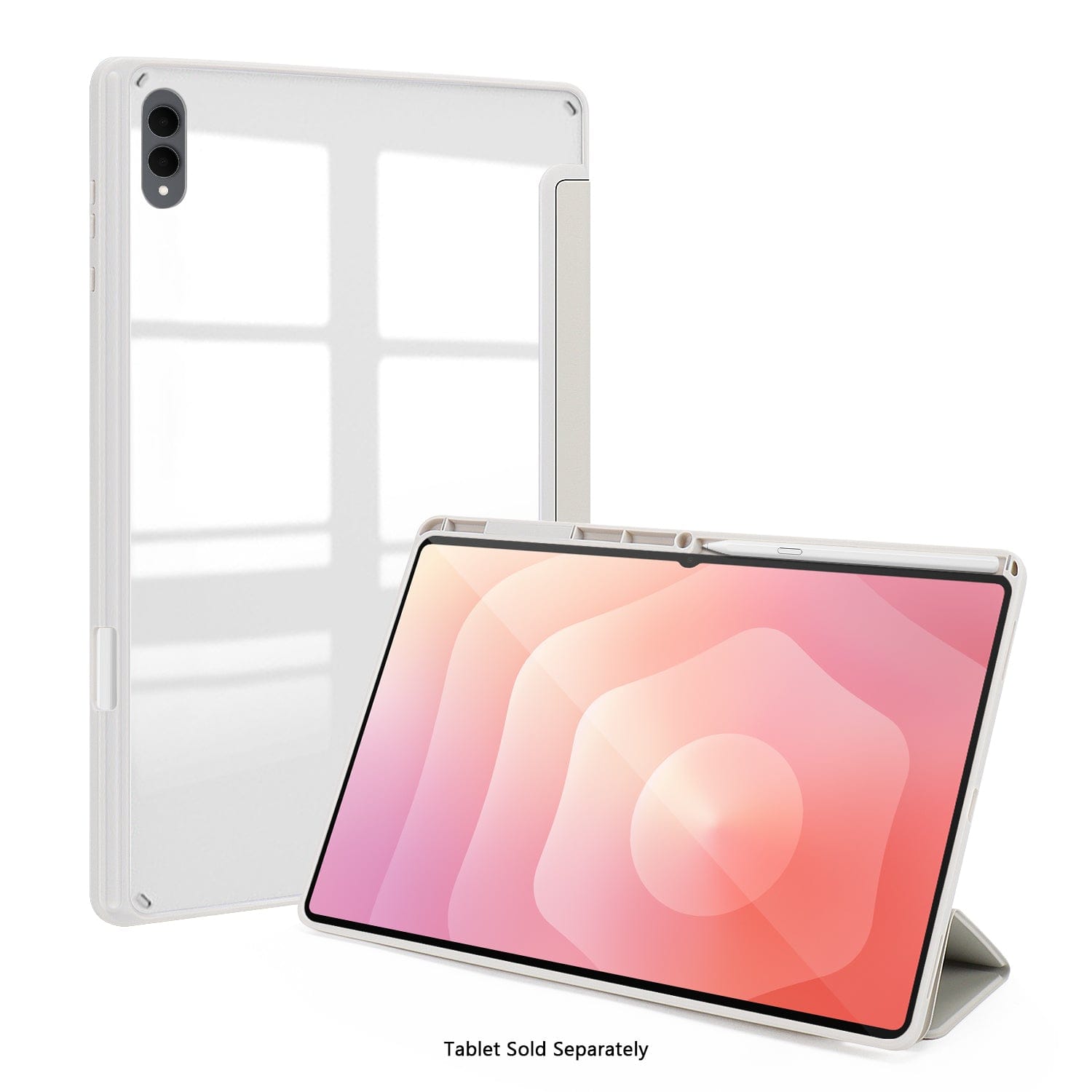 Samsung Galaxy Tab S11 Ultra Case - Folio Slim, Transparent Back