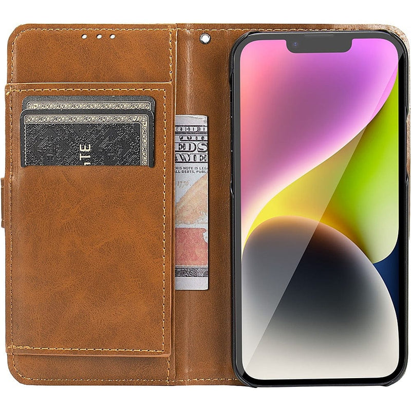 Folio Wallet Case for Apple iPhone 14 Plus - Brown