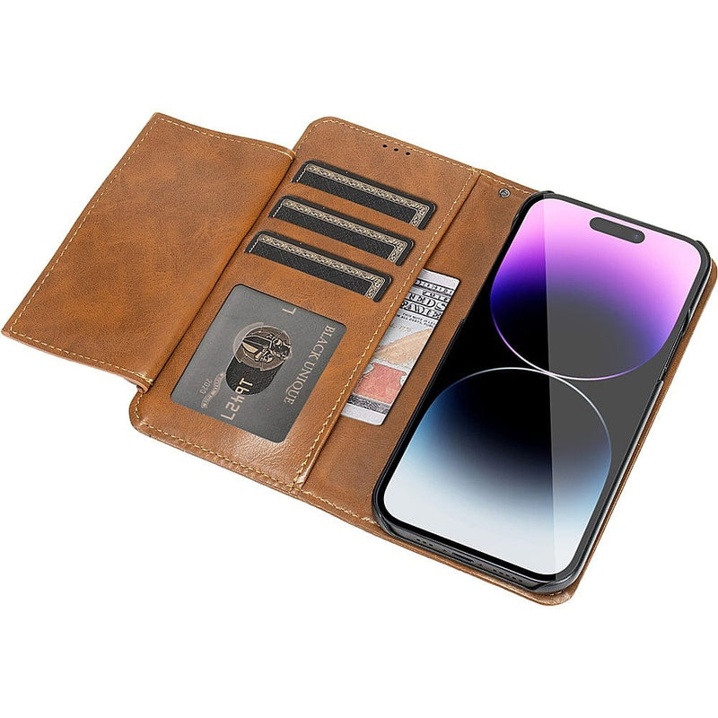 Folio Wallet Case for Apple iPhone 14 Pro Max - Brown