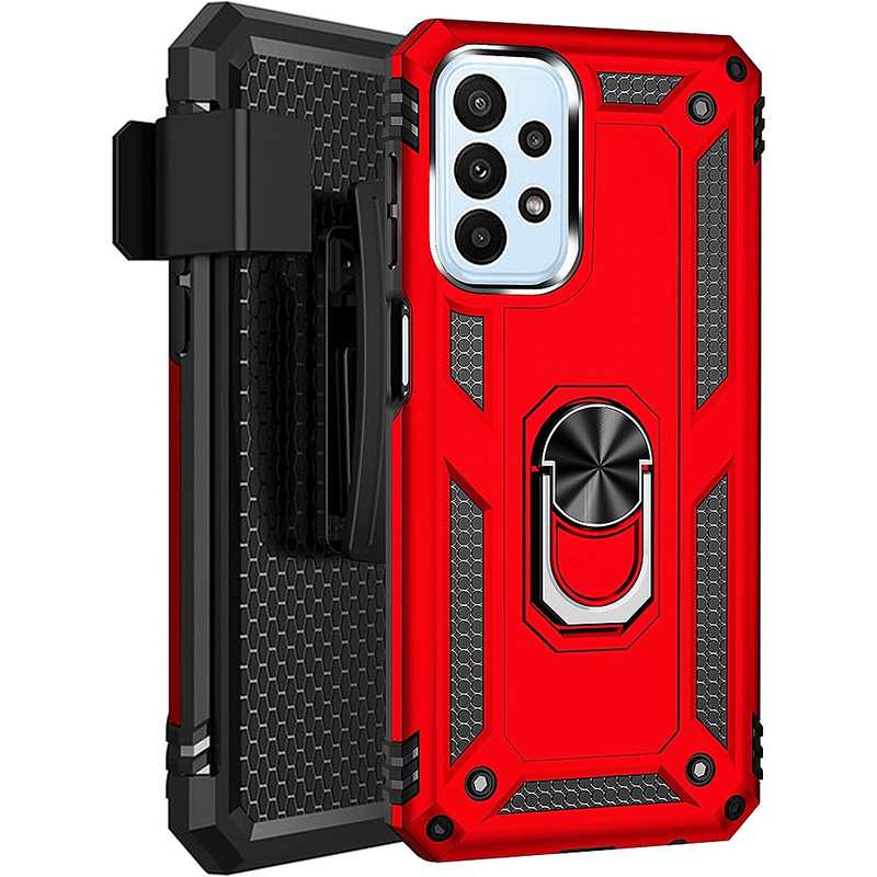 Military Kickstand Series Case for Samsung Galaxy A23 5G - Red