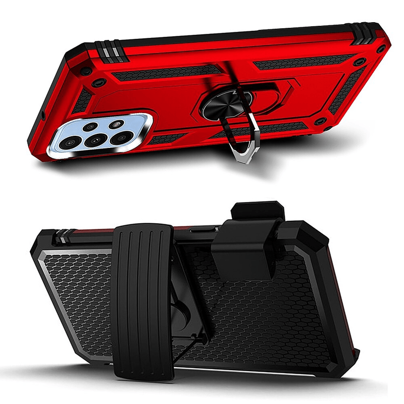 Military Kickstand Series Case for Samsung Galaxy A23 5G - Red