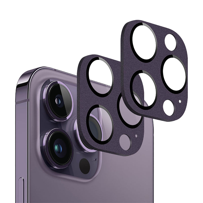 ZeroDamage HD Flexible Glass Camera Lens Protector for Apple iPhone 14 Pro/Pro Max (2-Pack) - Purple