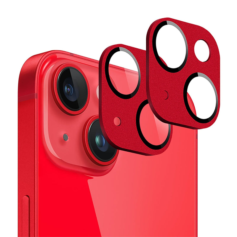 ZeroDamage Camera Lens Protector for Apple iPhone 14 and iPhone 14 Plus (2-Pack) - Red