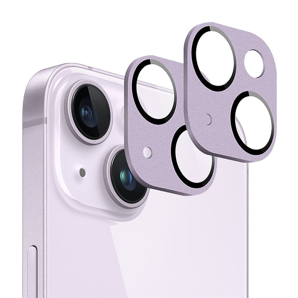 ZeroDamage Camera Lens Protector for Apple iPhone 14 and iPhone 14 Plus (2-Pack) - Purple