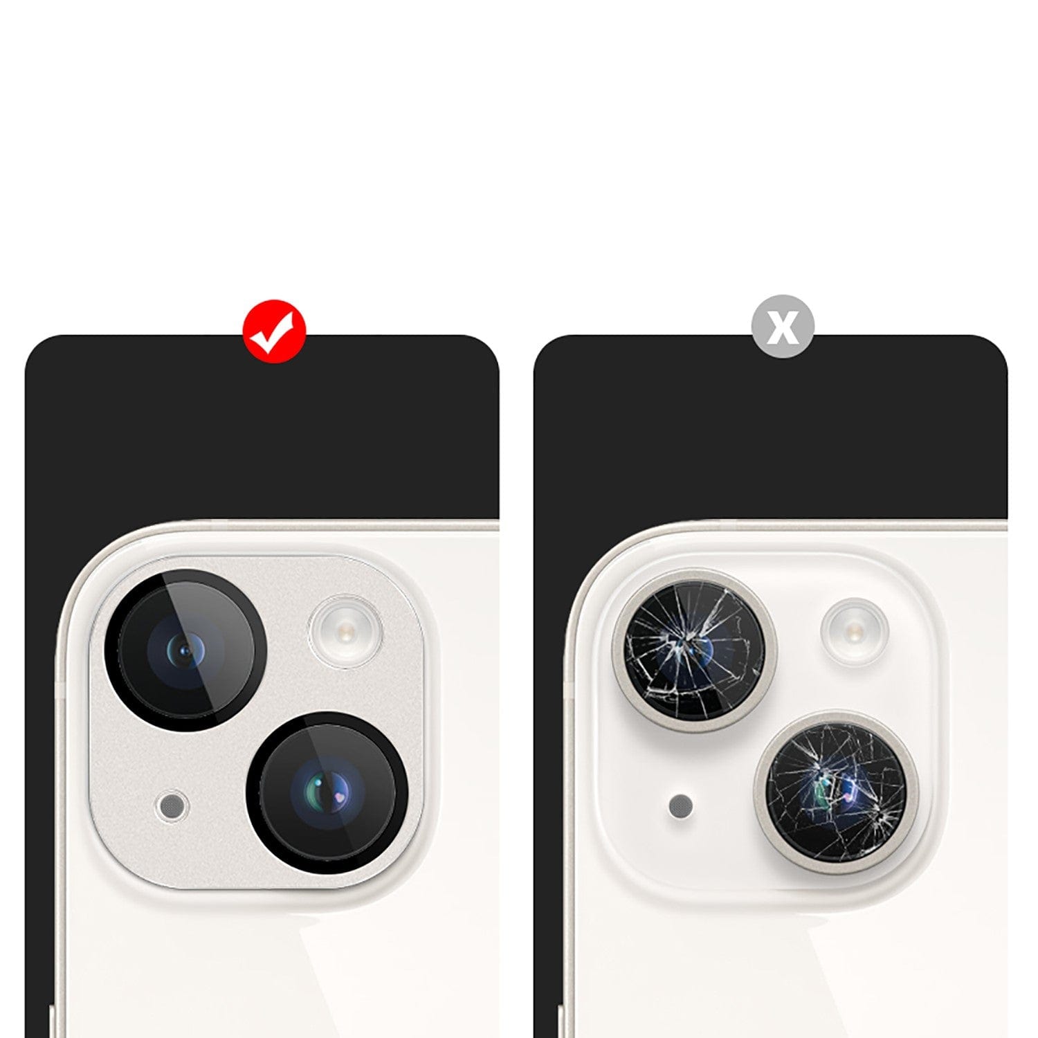ZeroDamage Camera Lens Protector for Apple iPhone 14 and iPhone 14 Plus (2-Pack) - StarLight