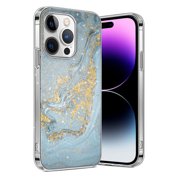 Marble Series Case for Apple iPhone 14 Pro - Blue Marble