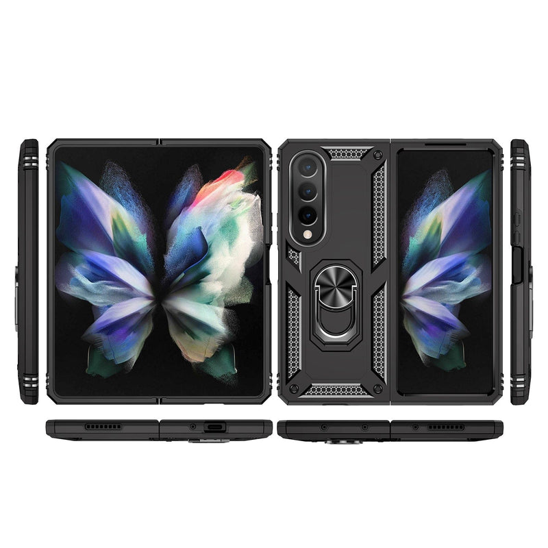 Heavy Duty Kickstand Case for Samsung Galaxy Z Fold4 - Black