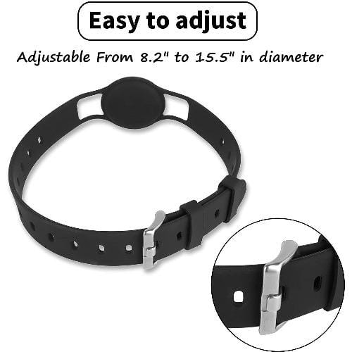 Silicone Dog Collar for Apple AirTag - Black