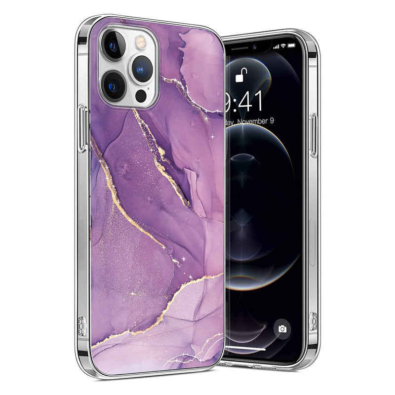 Purple Marble iPhone 13 Pro Max Case - Marble Series Case