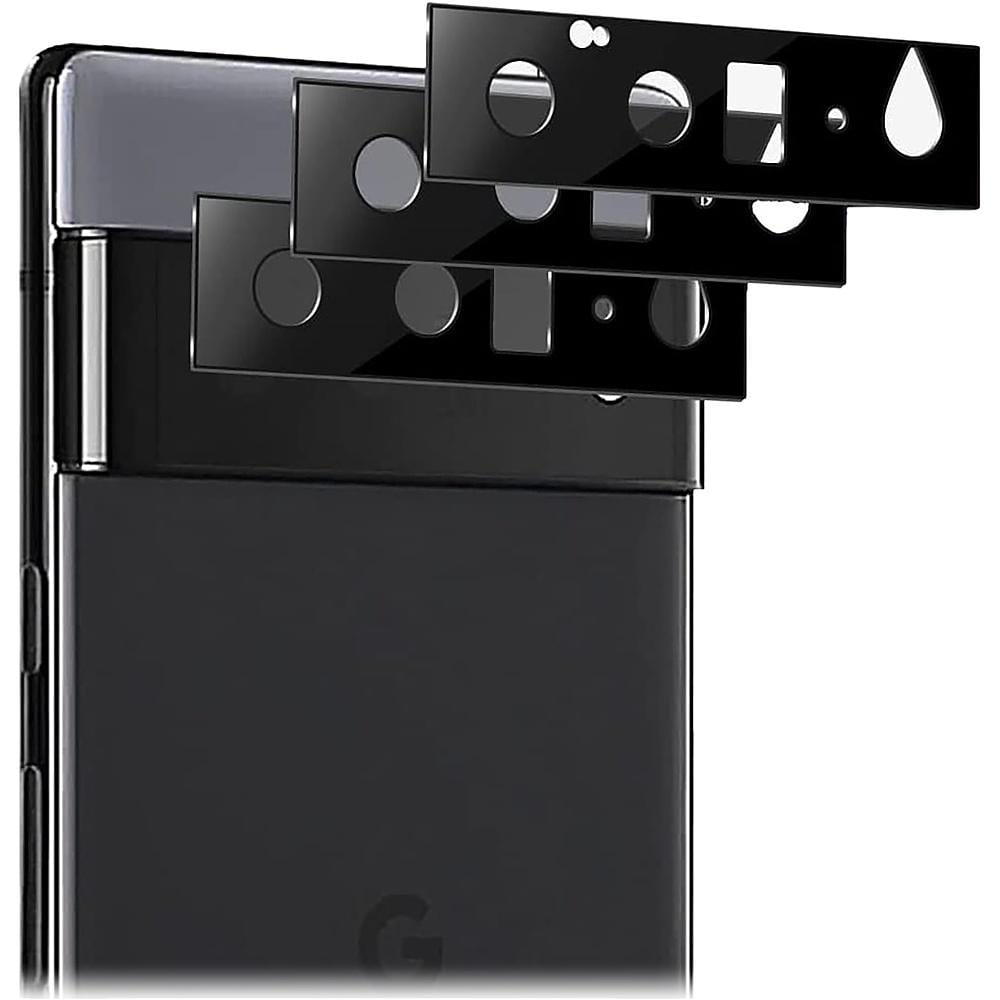 ZeroDamage Camera Lens Protector for Google Pixel 6 Pro (2-Pack) - Black