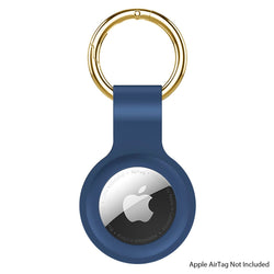 AirTag Leather Key Ring - Baltic Blue - Apple