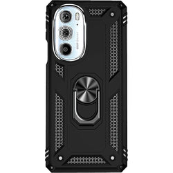 Military Kickstand Series Case with Belt Clip for Motorola Edge+ (2022) - Black