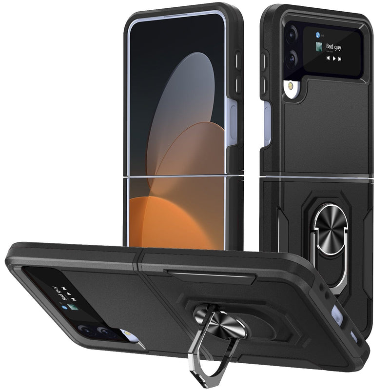 Heavy Duty Kickstand Series Case for Samsung Galaxy Z Flip4 - Black