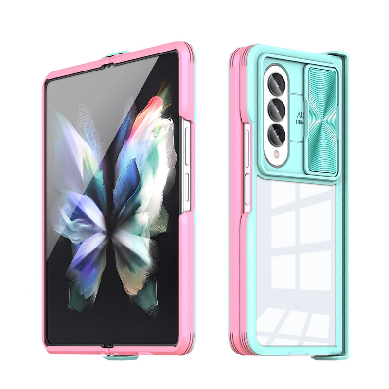 Full Body Case for Samsung Galaxy Z Fold4 - Teal/Pink