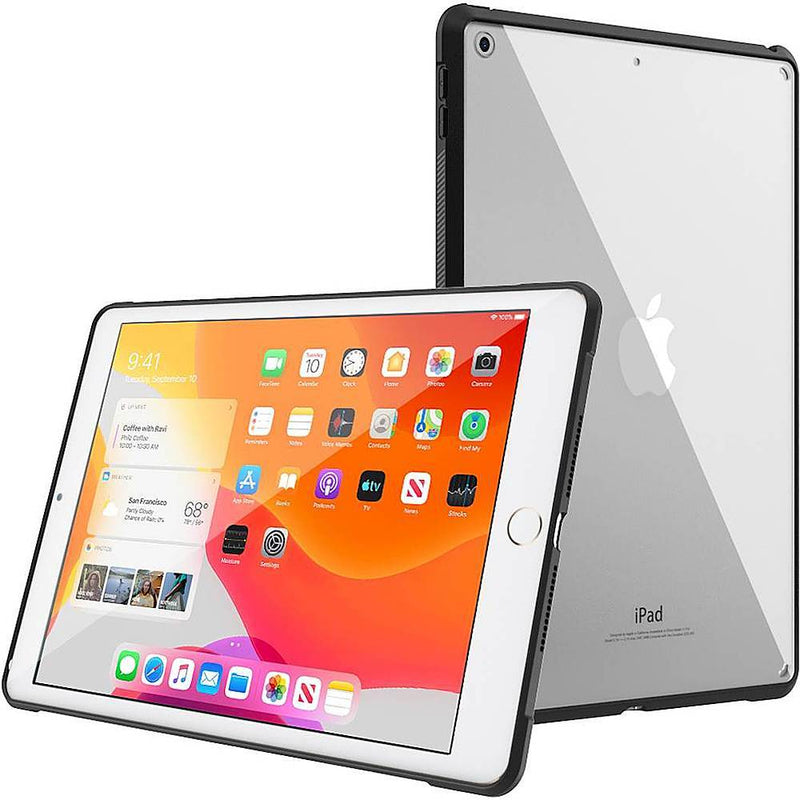 SaharaCase - Hybrid-Flex Hard Shell Case for Apple iPad 10.2" (9th Generation 2021) - Clear Black