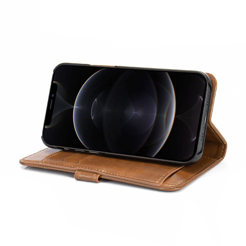 Brown Apple iPhone 13 Pro Max Wallet Case - Leather Wallet Series