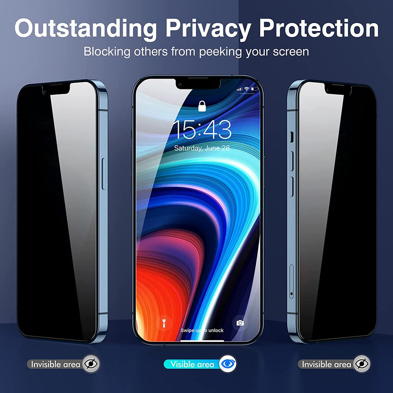 ZeroDamage iPhone 13 Pro 6.1" Privacy Screen Protector - 2 Pack