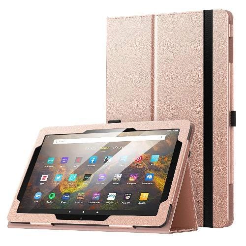 Bi-Fold Folio Case for Amazon Fire HD 10 (2021) - Rose Gold