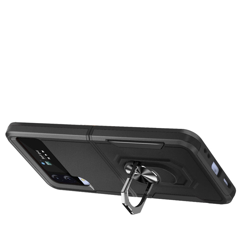 Heavy Duty Kickstand Series Case for Samsung Galaxy Z Flip4 - Black