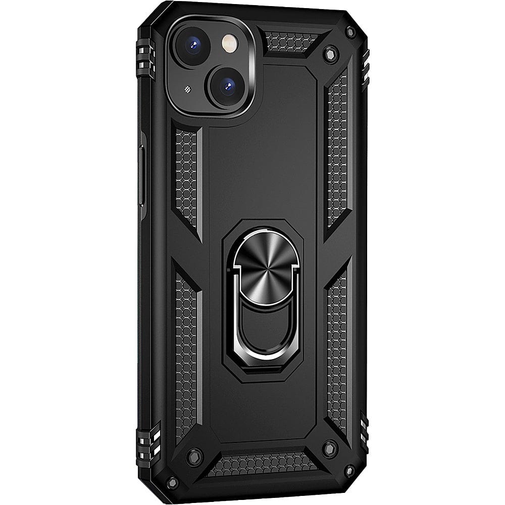 Military Kickstand Series Case with Belt Clip for Apple iPhone 14 Plus - Black