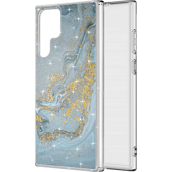 Marble Series Case for Samsung Galaxy S22 Ultra - Blue Marble