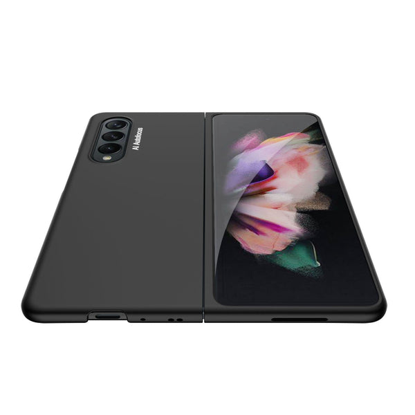 Hard Shell Silicone Case for Samsung Galaxy Z Fold 3 5G (Fold3)  - Black