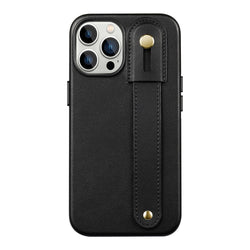 FingerGrip Series Case Leather with Magsafe for Apple iPhone 14 Pro - Black