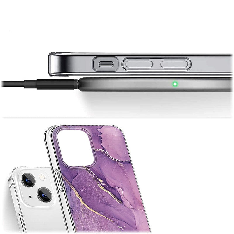 Marble Series Case for Apple iPhone 14 Plus - Purple Marble