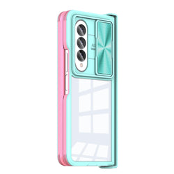 Full Body Case for Samsung Galaxy Z Fold4 - Teal/Pink