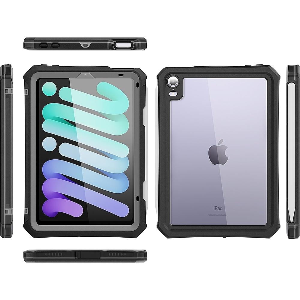 SaharaCase - Waterproof Case for Apple iPad Mini (6th Generation 2021) - Black