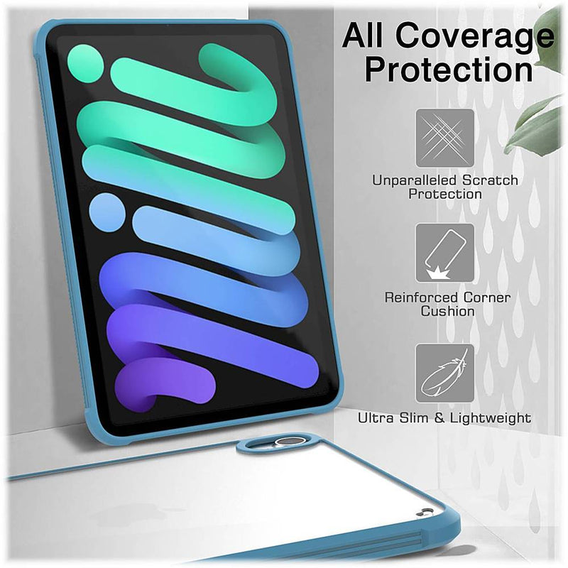SaharaCase - Hybrid-Flex Series Case for Apple iPad Mini (6th Generation 2021) - Clear Blue