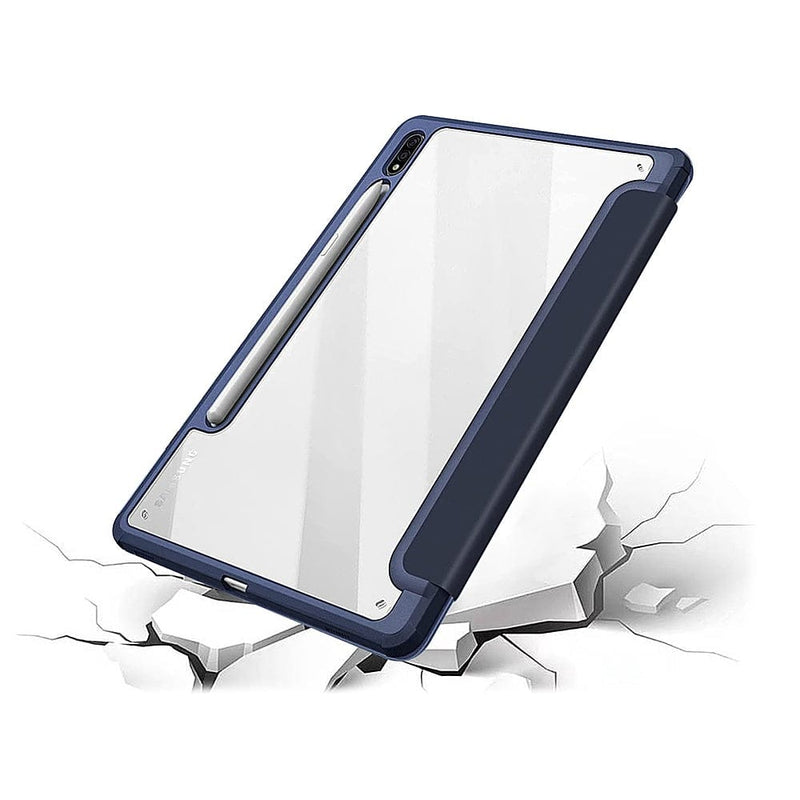 Folio Case for Samsung Galaxy Tab S8 - Clear/Navy Blue