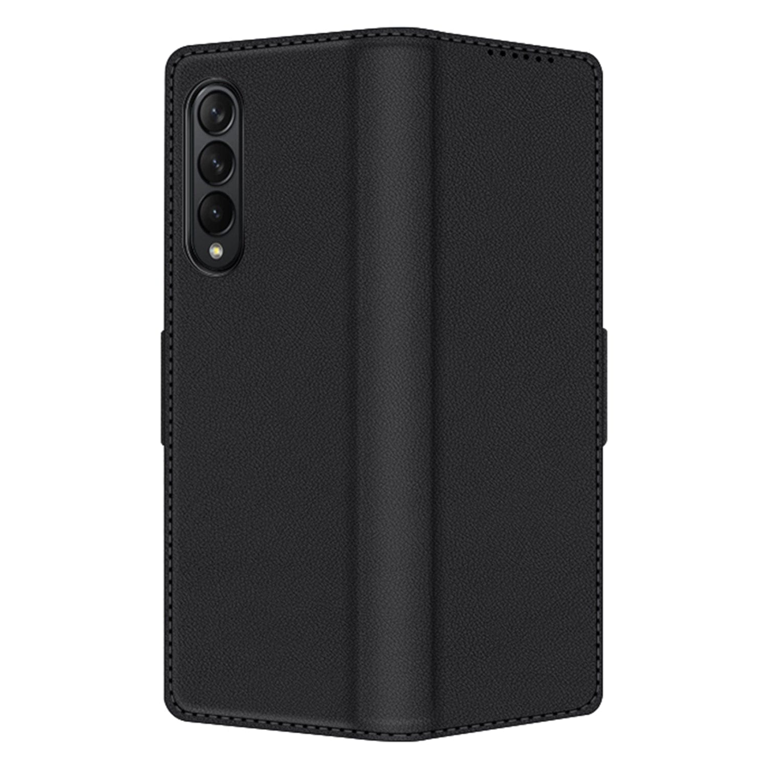 Leather Folio Wallet Case for Samsung Galaxy Z Fold4 - Black