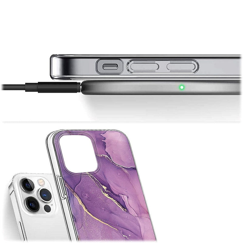 Marble Series Case for Apple iPhone 14 Pro Max - Purple Marble
