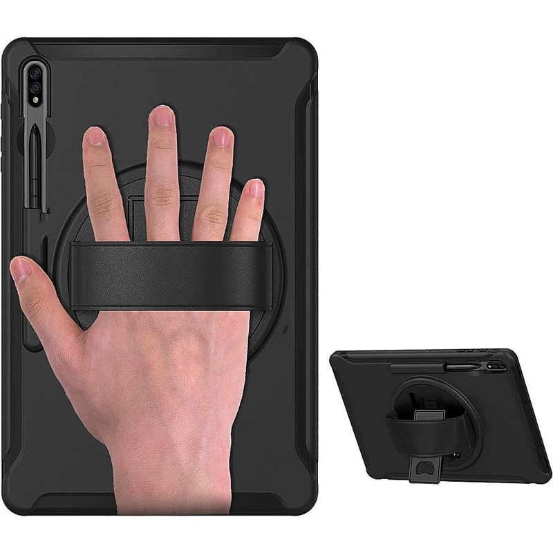 PROTECTION Hand Strap Series Case for Samsung Galaxy Tab S8 Ultra - Black
