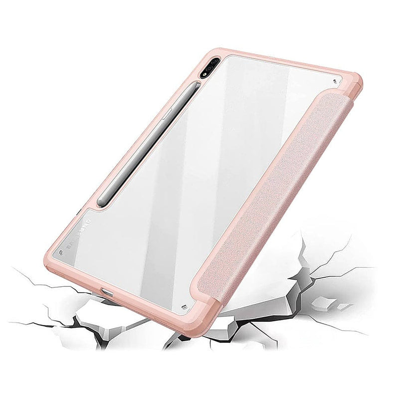Folio Case for Samsung Galaxy Tab S8 - Clear/Pink