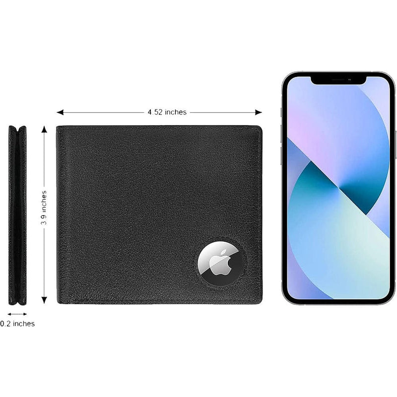 SaharaCase Slim Genuine Leather Wallet Case for Apple AirTag