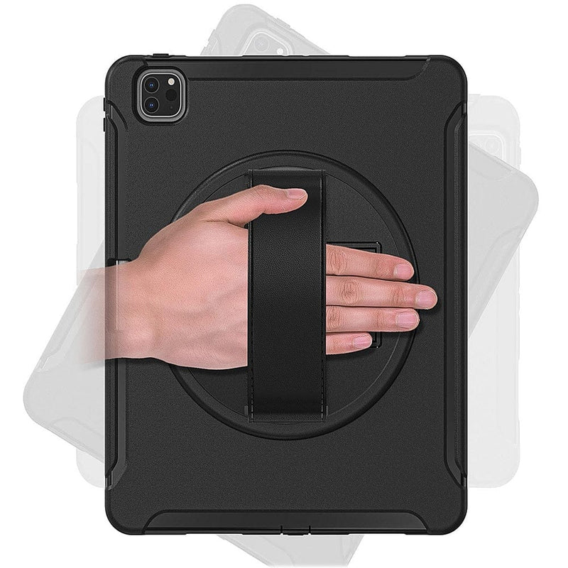PROTECTION Hand Strap Series Case for Apple iPad Air 10.9" (4th Generation 2020 and 5th Generation 2022) - Black