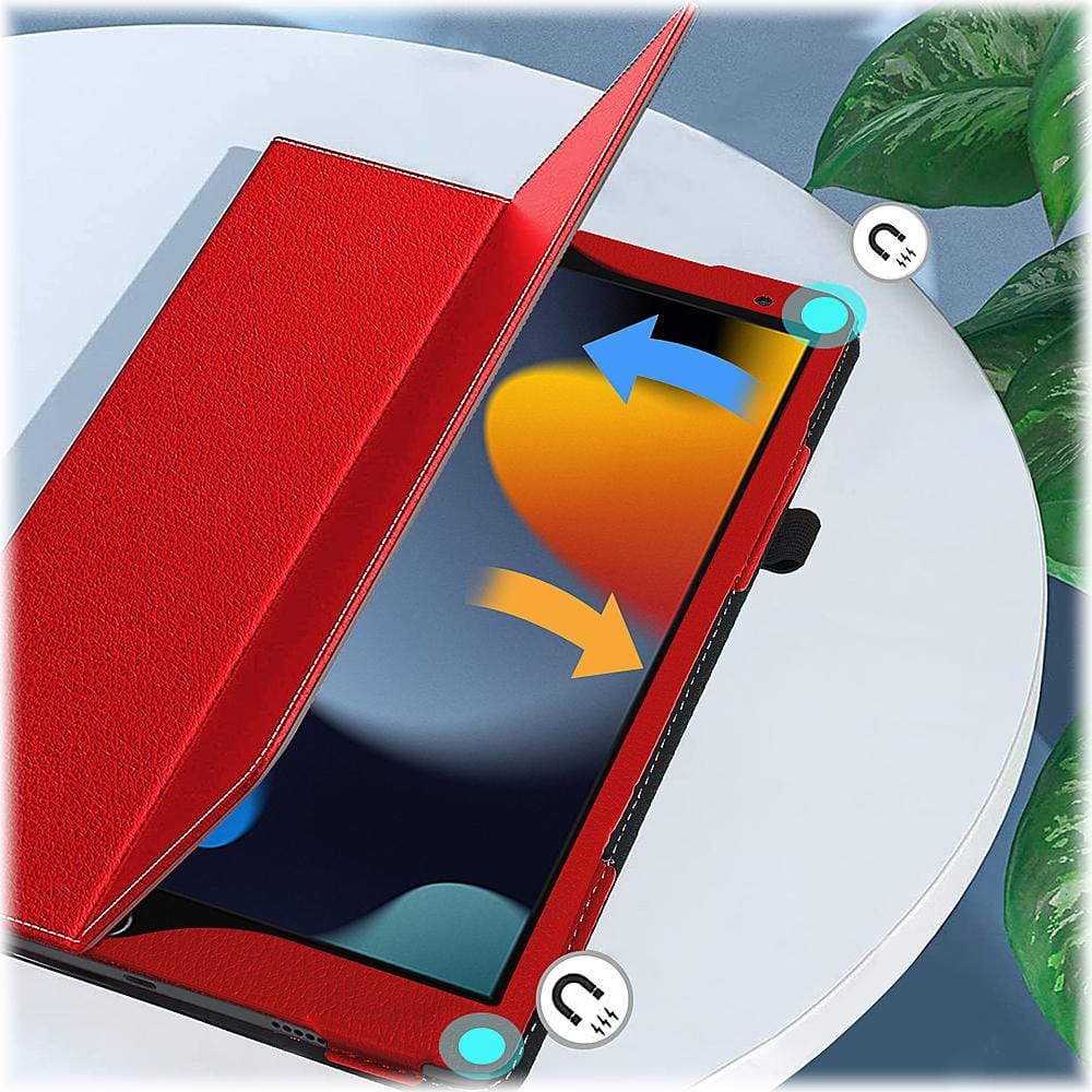 SaharaCase - Bi-Fold Folio Case for Apple iPad 10.2" (9th Generation 2021) - Red