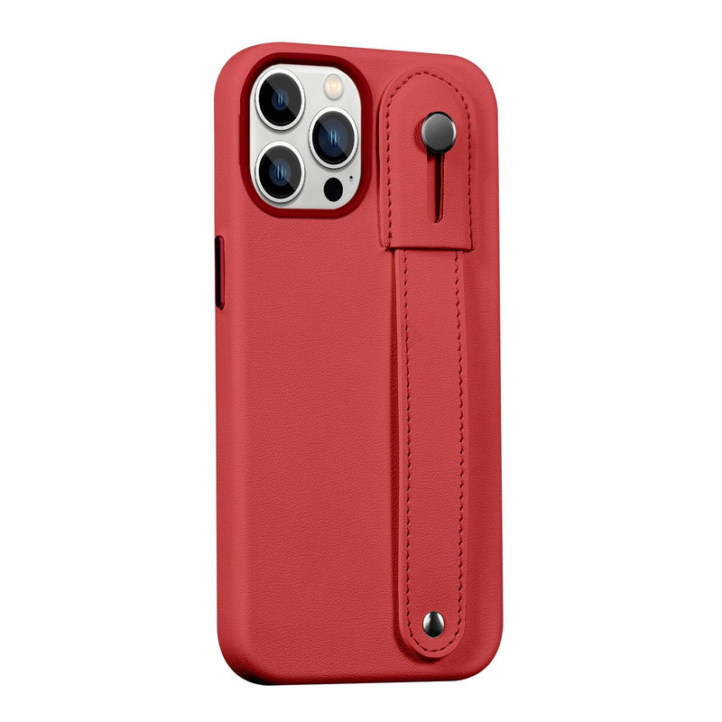 FingerGrip Series Case Leather with Magsafe for Apple iPhone 14 Pro - Red