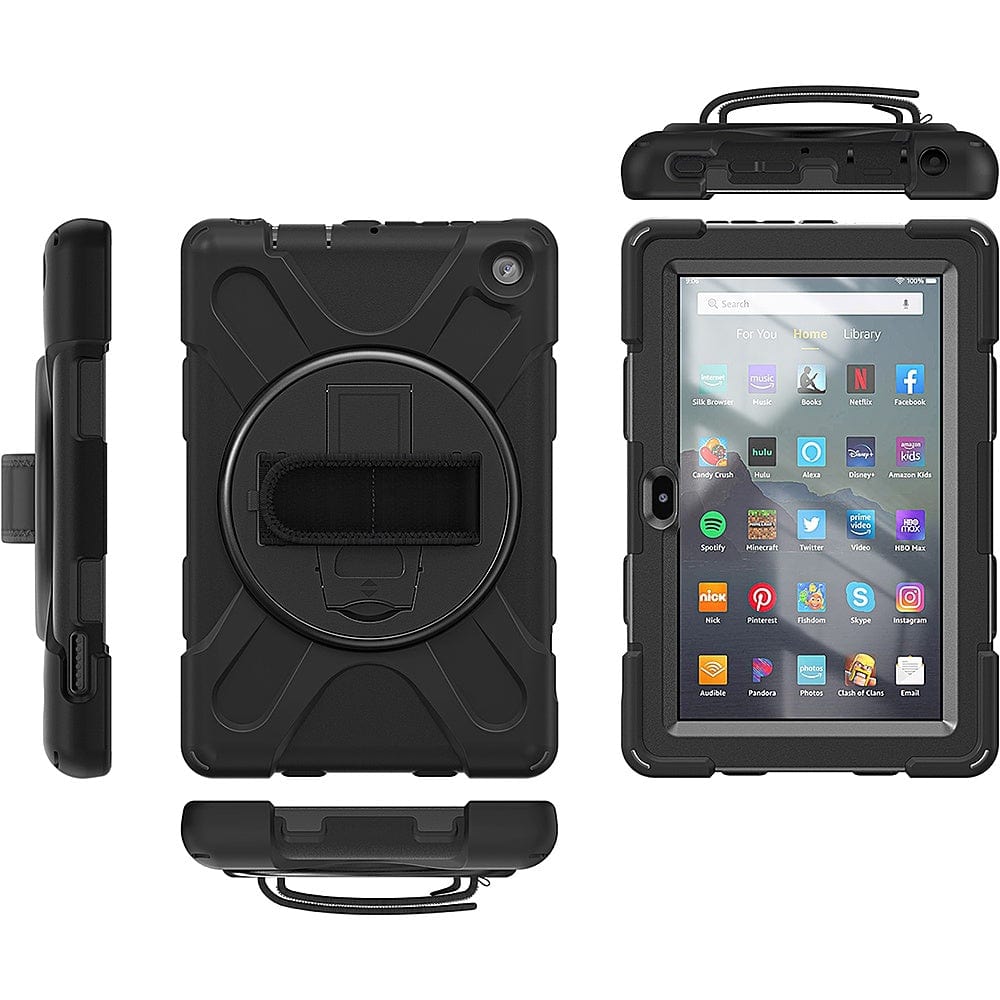 Protection Hand Strap Series Case for Amazon Fire 7 (2022) - Black