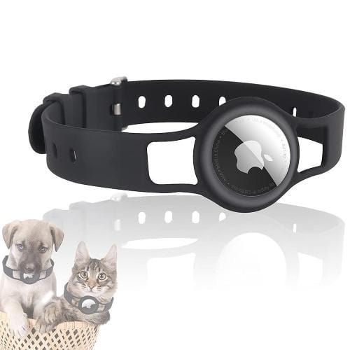 Silicone Dog Collar for Apple AirTag - Black