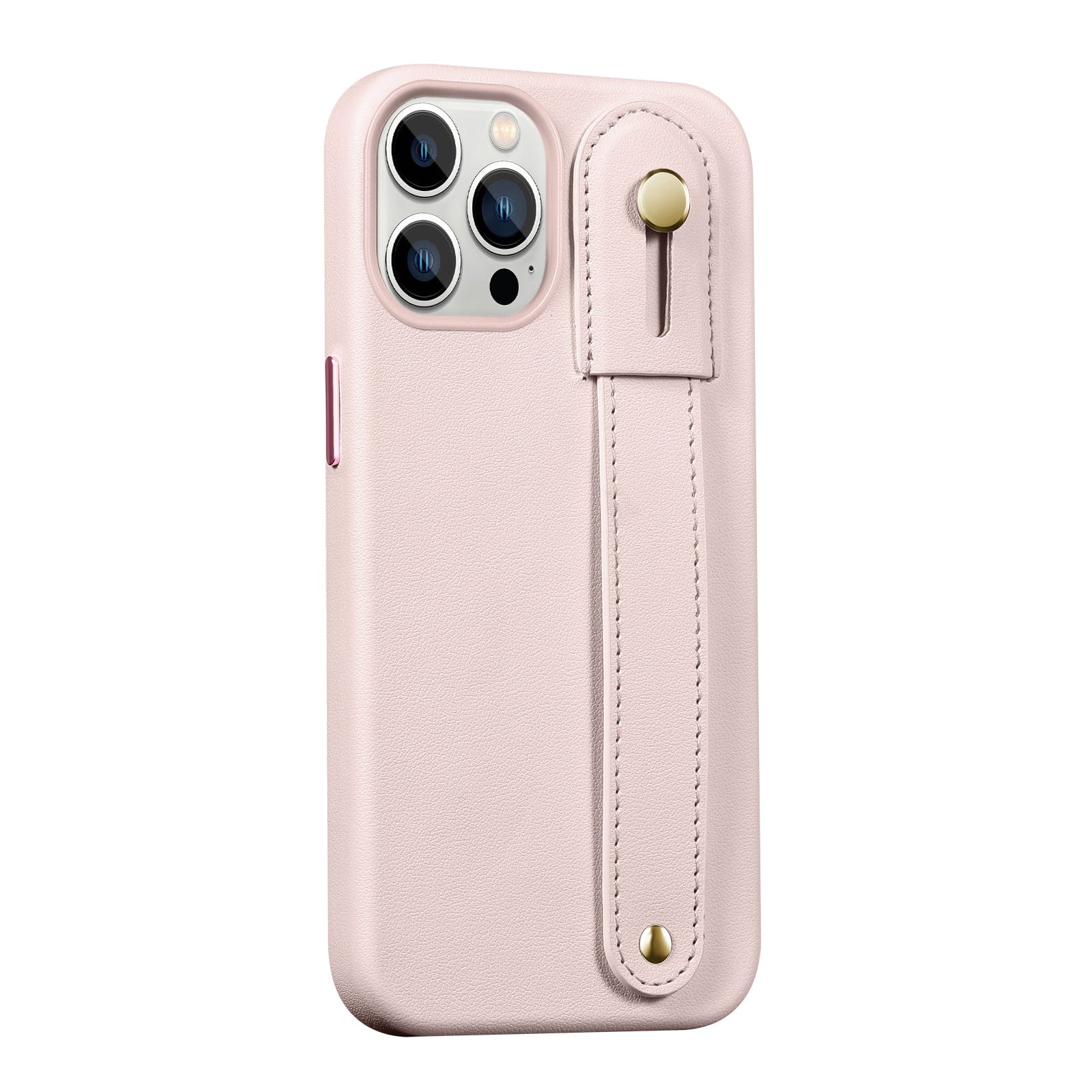 FingerGrip Series Leather Case with Magsafe for iPhone 14 Pro Max - Pink